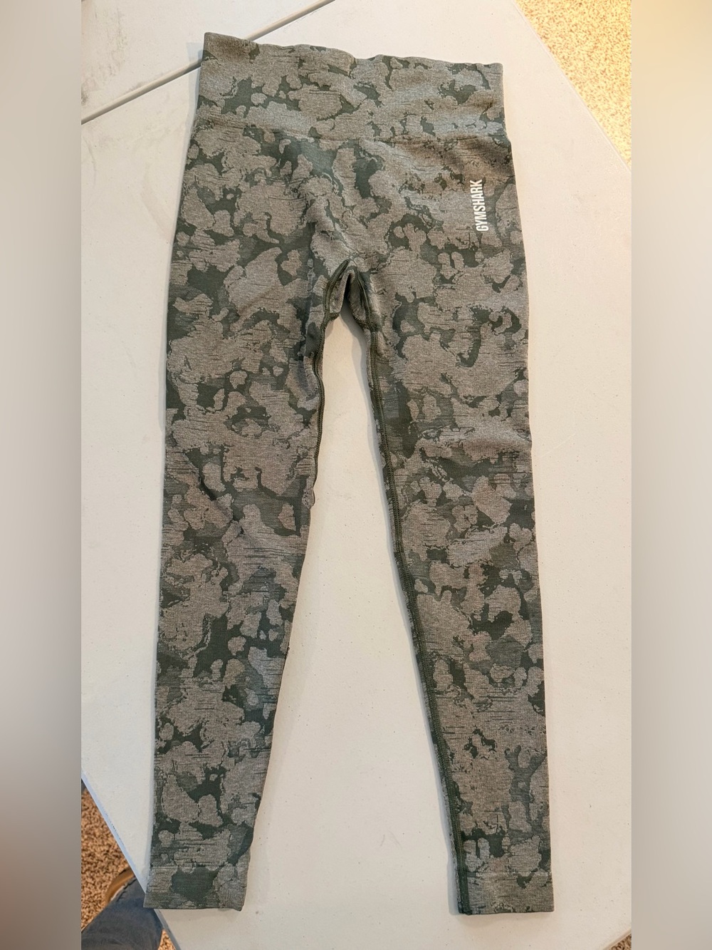 Gymshark Olive Green Camo Seamless Leggings